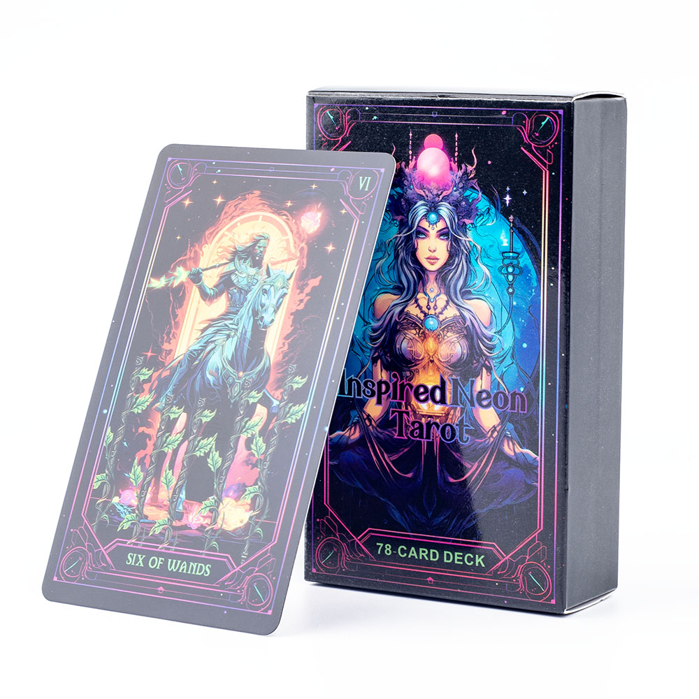 Board Game Uno - Ninspirado neon tarô um baralho de