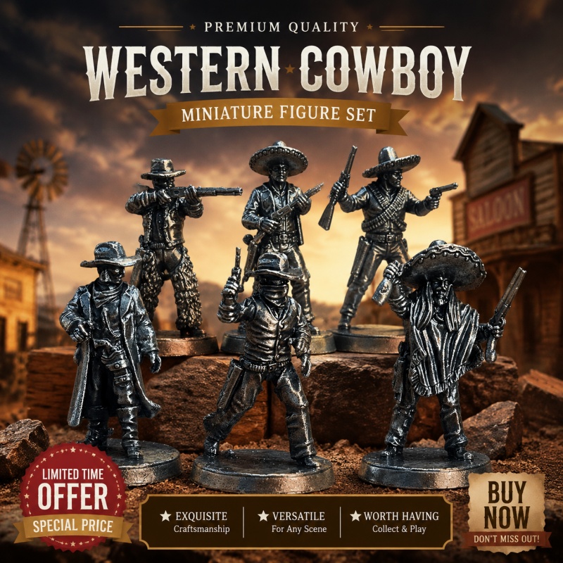 Miniaturas de Metal de Cowboy  - Board Game Movie avaliação e preço