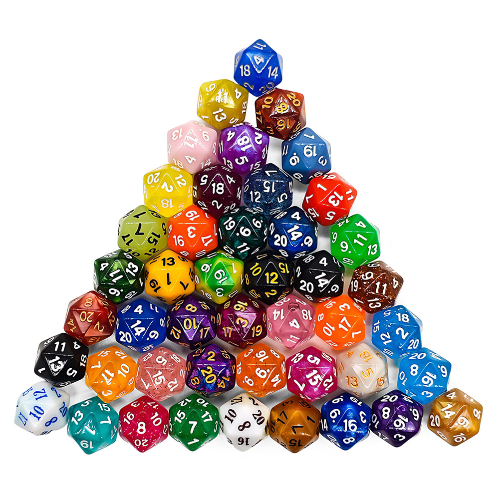 60 pçs multi-face dados cor mi - Board Game Land avaliação e preço